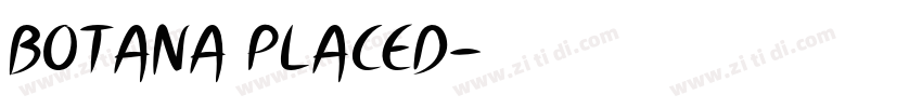BOTANA PLACED字体转换